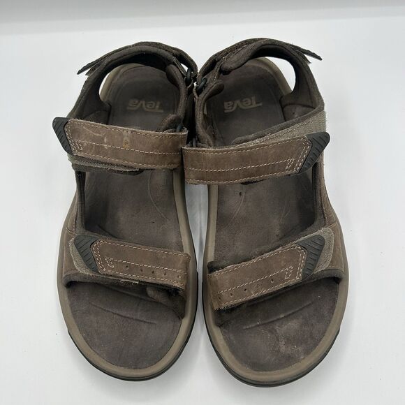 Teva Mens Langdon Sandals Brown 3 Strap Mens Size 9 Waterproof Leather 1015149 - Picture 3 of 13